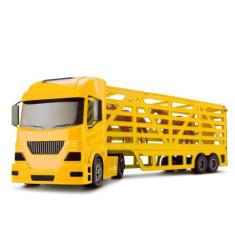 Caminhão Grande Haras Pollux C/ 4 Cavalos - 60cm - Silmar, Amarelo