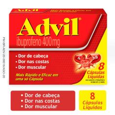 Advil extra alivio Ibuprofeno 400mg 8 cápsulas 8 Cápsulas Líquidas