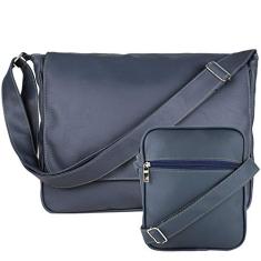 Kit Bolsa Pasta Carteiro Masculina Tiracolo E Shoulder Bag