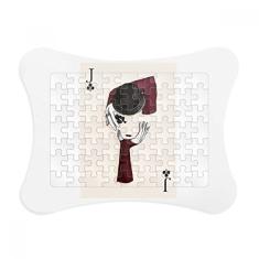 Moldura de quebra-cabeça com padrão de cartas de baralho Spade J para decoração de imagem