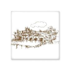 Adesivo brilhante de azulejo de cerâmica de marco tcheco Charles Bridge Prague