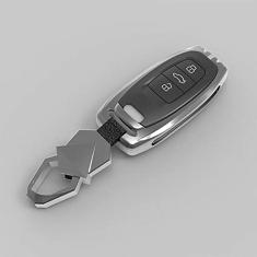 TPHJRM Capa da chave do carro em liga de zinco, apto para Audi A4 B8 2015 A5 A6 A7 A8 Q5 8R Q7