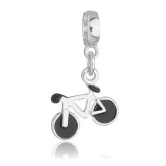 Pingente Berloque Bicicleta Ciclismo Pandora Banhado a Prata 925 - Premium