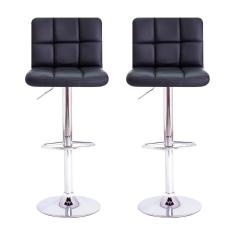 Kit 2 Banquetas Giratórias Gomos Preta Preto