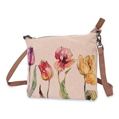 COTT N CURLS Tulipas - Carteiras de pulso para mulheres, bolsas transversais, sacola, bolsa de livros, bolsa transversal, bolsa para celular, Off-white