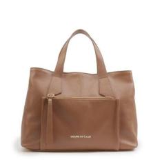 BOLSA FEMININA EM COURO ALÇA DE MÃO SÁLVIA "FABIANNE CARVALHO"-Feminino