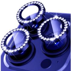 Kit 3 Película Lente Câmera Strass Brilho Compatível Com iphone 13 pro