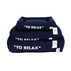 Cama M1 Urban Puppy para Cães Microfibra Lisa Marinho - Tamanho G