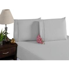 Jogo de Lençol Queen 3 peças Percal Ponto Palito 400 fios - Bella Soro