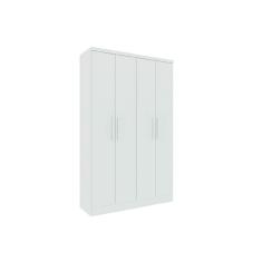 Guarda Roupa Solteiro Amsterdam c/ 4 Portas e 2 Gavetas Branco/Neve - Tcil Móveis