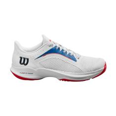 WILSON Tênis masculino, Branco/Deja Vu Azul/Vermelho Wilson, 38