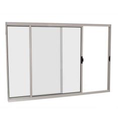 Janela de Correr em Alumínio 100 x 120 x 6 cm 2 Folhas V. Incolor Esqu