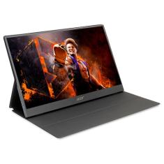 Monitor Acer Portátil design Ultrafino PM161Q Tela 15.6” com inclinação, resolução Full HD LED IPS 60Hz Tecnologia Adaptive Sync 1 cabo mini HDMI e 1 cabo USB Tipo-C