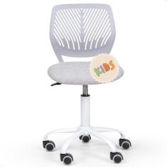 Cadeira Secretária Kids Giratória Teen Tela Mesh Moderna - BEST, Cinza