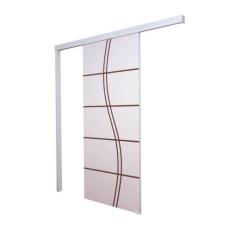 Porta De Correr Branco Prime Frisada Fs Duplo 210x90 - Vanin