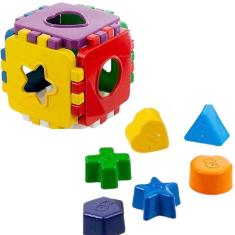 Cubo Didático Brinquedo Educativo Monta E Desmonta - Branco