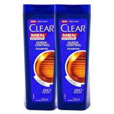 Kit 2 Shampoo Clear Men Queda Control 200ml