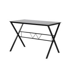 Mesa Escritório Vidro Preto 110x60x74cm Just Home Collection