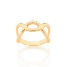 Anel Rommanel Banhado Ouro Infinitos Entrelaçados 512946, 12