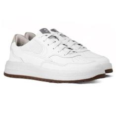 Tênis Masculino Democrata Denim Drake Pulse Couro Cadarço Confortável,