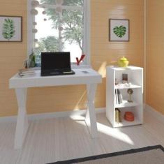 Escrivaninha Mesa Escritório e Estante Veneza 1 Gaveta 3 Nichos Espres