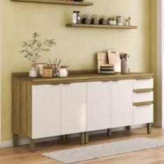 Cozinha Compacta Modulada 2 Peças com Tampo 25mm Magnolia Yescasa Marr