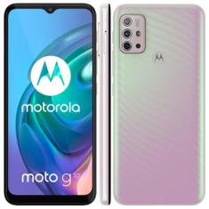 Smartphone Motorola Moto G10 Branco Floral 64GB, 4GB Ram, Tela de 6.5”, Câmera Traseira Quádrupla, Android 11 e Processador Qualcomm 460 Octa-Core