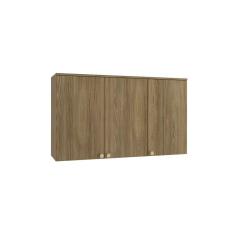 Armário Aéreo 120cm 3 Portas Madeira Kappesberg Nogueira