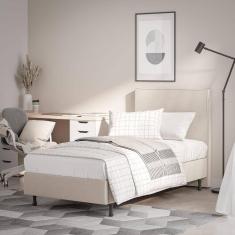Cama Solteiro One com Cabeceira Moderna Estável E Confortável bege