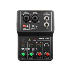 Mesa De Som Interface De Audio Mixer Vedo Q-12 Gravação Profissional