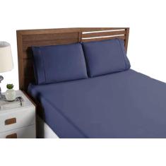 Lençol King 600 Fios 3 Peças Algodão Egípcio Elegância Sofisticada - A