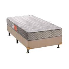 Cama Box Solteiro: Colchão Espuma Paropas D45 Pasquale Clean + Base Crc Suede Clean(88X188)