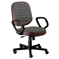 Cadeira Diretor Gomada Com Braços Linha Blenda Cinza