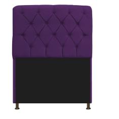 Cabeceira Estofada Lady 90 Cm Solteiro Com Capitonê Suede - Doce Sonho Móveis Roxo