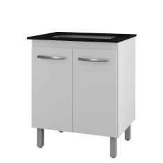 Balcão para Cooktop 5 Bocas com 2 Portas Jade Branco - Moblis