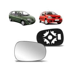 Lente Vidro Retrovisor Renault Clio Scenic 99 até 12 Direito EB224 - F