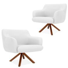 Kit 02 Poltronas Decorativas Para Sala de Estar Jade Corano C-12 - Lya