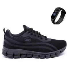 Tenis Masculino Dahazzi Esporte Para Caminhada Academia Corrida Conforto + Relógio-Masculino