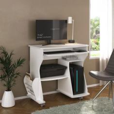 Mesa Escrivaninha 160 3 Nichos Branco - Artely - Artely Móveis, Branco