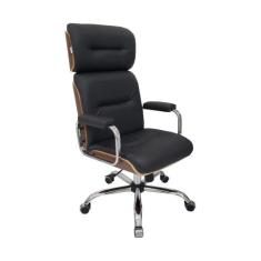 Poltrona Eames Presidente LinhaCapa em Madeira Preto Cromada - Design 