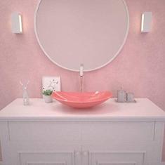 Cuba de Apoio para Banheiro L45 Lux Canoa Compace Rosa