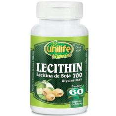 Lecithin Lecitina De Soja 700Mg 60 Cápsulas Unilife - Unilife Vitamins