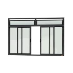 Janela Plus 4 Folhas com Bandeira Vidro Liso 100cm X 200cm Brimak