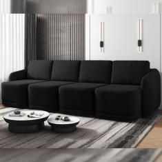 Sofá Cama Modulado Retrátil e Reclinável Decorativo Varsóvia 316cm Vel