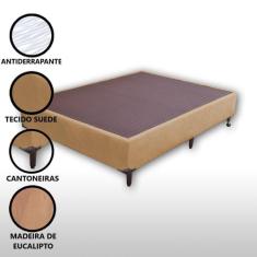 Base Box Viúva Padrão Suede Liso (1,20 x 1,88 m) Com 37 cm de altura P