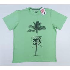 Camiseta t-shirt masculina estampa be live 21073 tam P,M,G,GG, , Verde