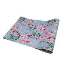 Papel De Parede Adesivo Autocolante Floral Azul 15 Mts - Filipack