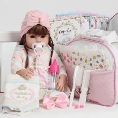 Bebê Reborn Menina Silicone Pode Dar Banho Mais Acessorios - Cegonha R