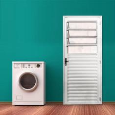 Porta Basculante Palheta de Alumínio 210 X 90cm Linha 25 Lado Esquerdo