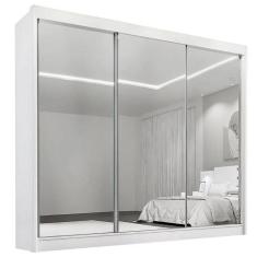 Guarda Roupa Dubai D Doro Casal Todo Espelhado 3 Portas 6 Gavetas Cor 